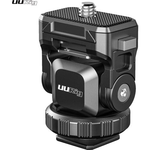 UURig R067 Multi-functional Cold Shoe Mount Bracket 1.2KG Payload 360° Rotation 180° Flip with 1/4 Cold Shoe Mounting for Camera