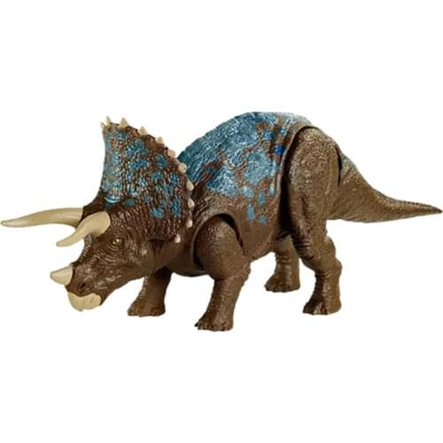 34cm Jurassic World Simulation Triceratops Dinosaur Series Movable Joints Sound Effects Model Toy For Children Boy Birthday Gift