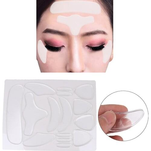 16PCS Reusable Silicone Anti-wrinkle Lip Pads Paste Cheek Chin Sticker Face Lifting Patches Facial Eye Patches Wrinkle Removal