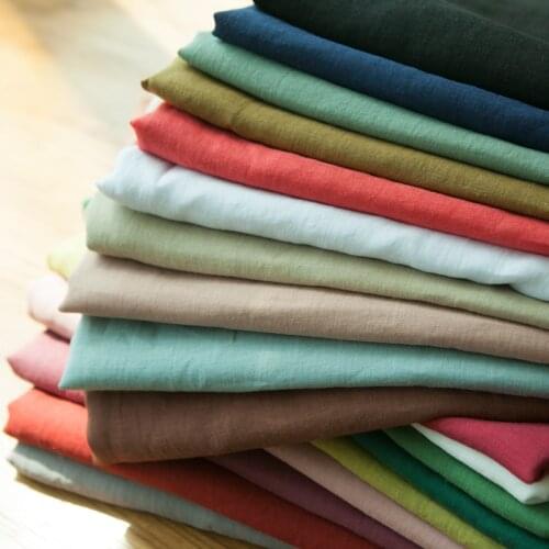 Gentle and simple style, 19 Colors Pure Ramie linen fabric, solid color, sew for top, shirt, vest, dress, craft by the yard