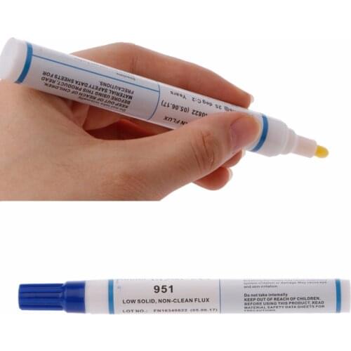 OOTDTY 951 10 ml Soldering Rosin Flux Pen Low-Solid Non-clean For Kester Soldering Solar Panel DIY Power Panel