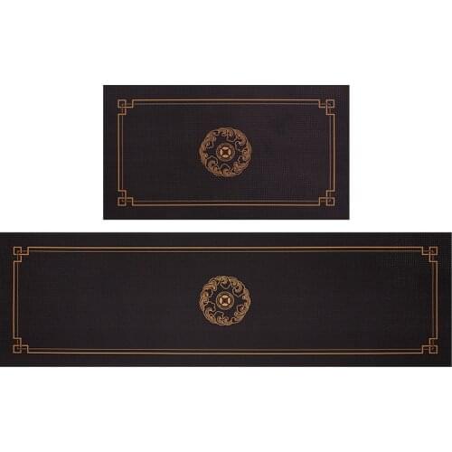 Eovna Luxury Anti-oil Kitchen Floor Mats Long Strips of PU Leather Doormat Household Waterproof Non-slip Mats Can Be Scrubbed