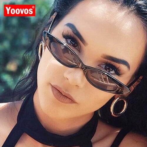 Yoovos 2021 Cat Eye Sunglasses Women Vintage Classic Brand Designer Small Frame Cateyes Sun Glasses Female Oval Eyewear