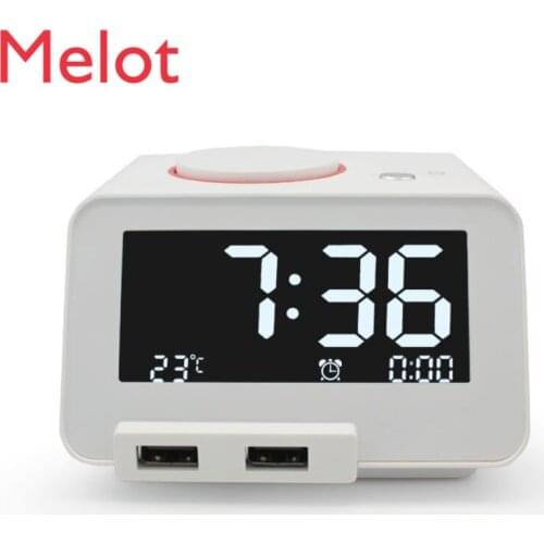 Bedroom Multifunctional Music Alarm Clock Bluetooth Speaker 3D Surround Home