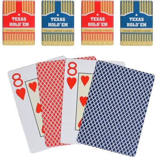 Texas Hold'em 100% Plastic PVC playing card big number game poker cards Waterproof and dull polish Family poker Board games