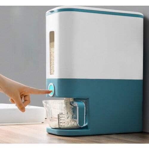 TT Thickened Measuring Rice Bucket Household Sealed Rice Bucket Insect-Proof Moisture-Proof Rice Storage Box Rice and Coarse