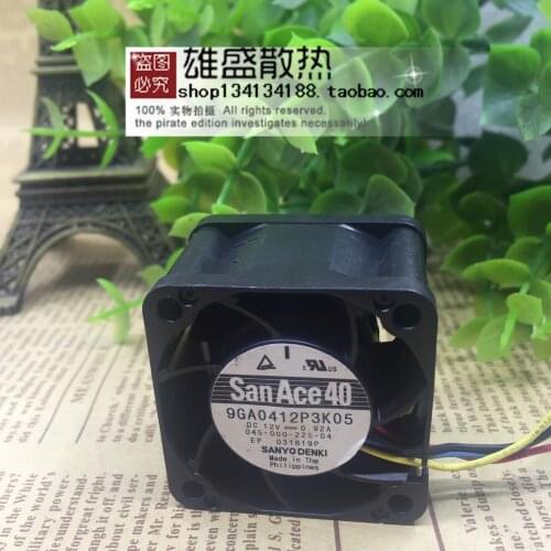 For Sanyo 4028 4cm Ultra-Violent 2000RPM Server Fan 9GA0412P3K05 12v 0.92A
