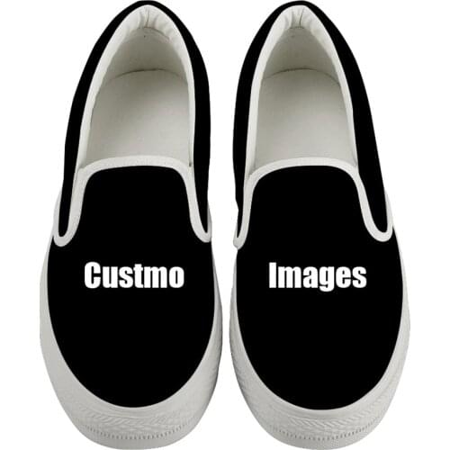 ELVISWORDS Custom Own Image/Logo/Name Pattern Women Flat Shoes Casual Summer/Spring Slip on Lazy Lofers for Girls Zapatos Mujer