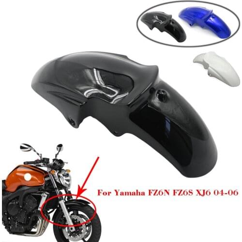 04-06 For Yamaha FZ6N FZ6S XJ6 Motorcycle Mudguard Front Fender Cover Mudflap Splash Guard 2004 2005 2006 Black Blue Unpainted