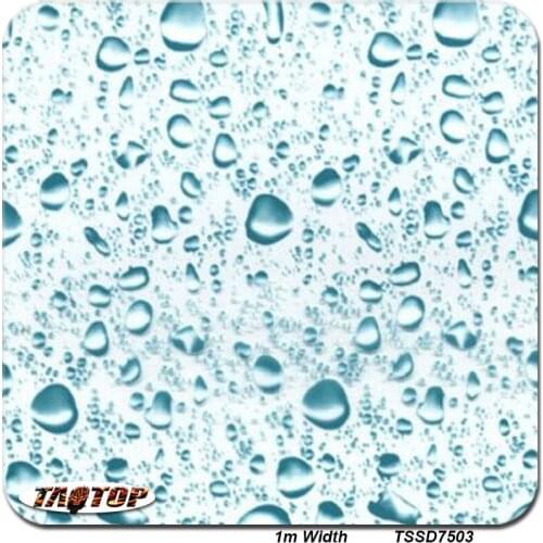 1m*10m TSD7503 High Quality Water Drop Light Blue Design 3d Hydrographic Films Aqua Print Water Transfer Printing Film