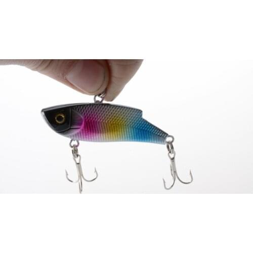 1Pcs 5.5cm/10g Winter Sea Hard Fishing Lure VIB Bait With Lead Inside Diving Swivel Jig Wing Wobbler Crankbait Swimbait Lures