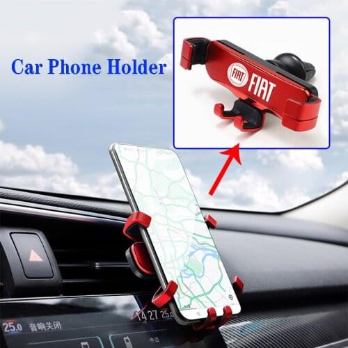 1Pcs Metal Adjustable Car Phone Holder Air Vent Mount Stand For Fiat FR Aegea 500c Panda Palio Tipo Doblo Abarth Stilo Ducato