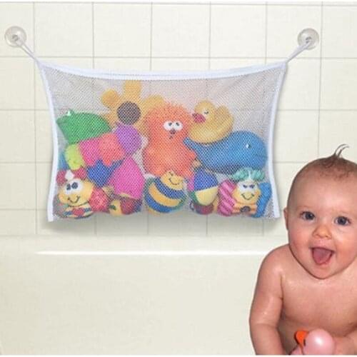 1Pcs Kids Baby Bath Time Toys Folding Eco-Friendly Baby Toy Mesh Child Bath Net Suction Cup Baskets Bathroom Accessories