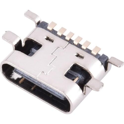 10pcs/lot 6 Pin SMT Socket Connector Micro USB Type C Female Placement Models SMT DIP Socket Connector