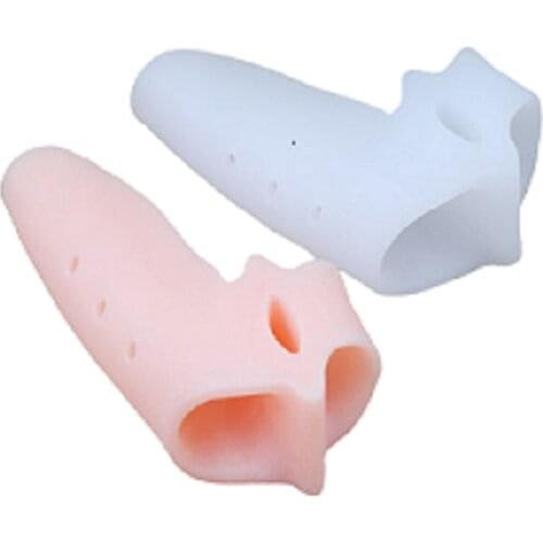 2pieces=1pair Silicone For Toes Separator Corrector Thumb With 6-Hole Breathable Comfort Foot Protection Tool To Relieve Bunion