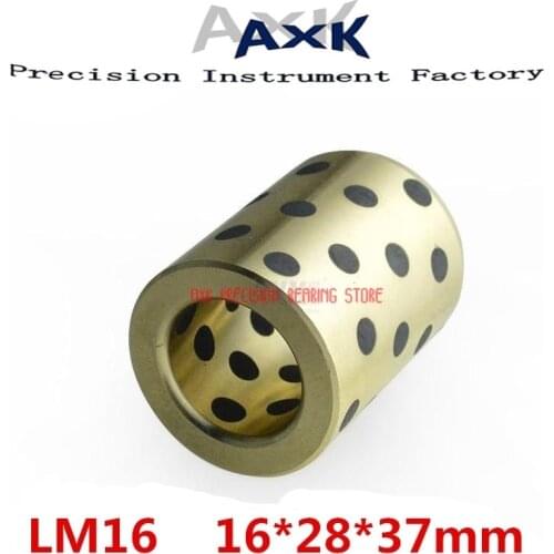 2021 Rolamentos 4pcs 16x28x37 Mm Linear Graphite Copper Set Bearing Bushing Oil Self-lubricating Jdb Free Shipping Lm16uu Lm16