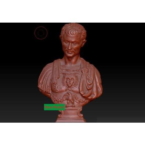 3D model stl format, 3D solid model rotation sculpture for cnc machine Caesar