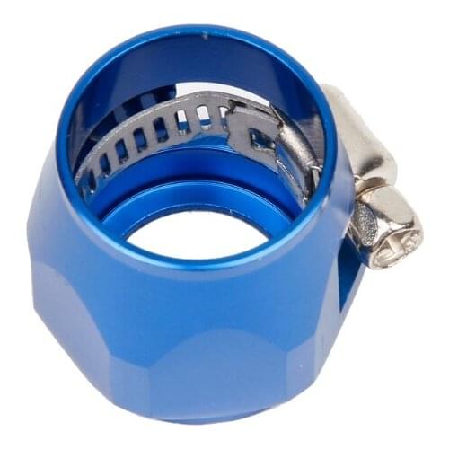40GF AN10 10 AN Blue Hose End Finisher Aluminium Alloy Fuel Oil Water Pipe Clip Clamp