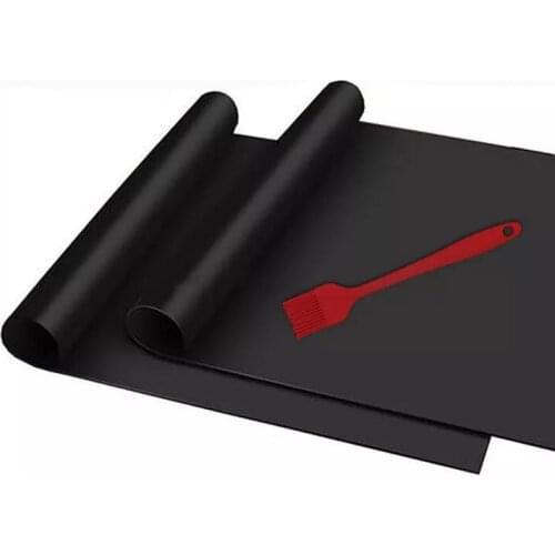 500pcs BBQ Grill Mat Thick Durable 33*40CM Gas Grill barbecue mat Reusable No Stick BBQ Grill Mat Sheet Picnic Cooking Tool