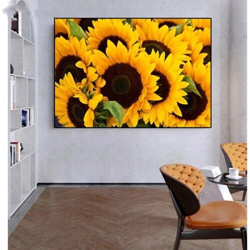 5D Diamond Painting Sunflower flower cross stitch mosaic full square diamond embroidery rhinestone diamond Painting decor P1069