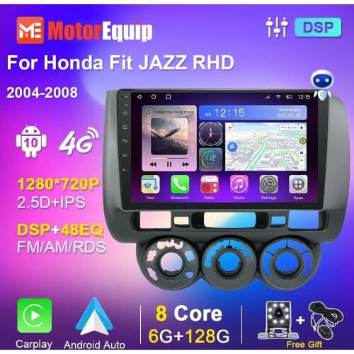 Android Autoradio For Honda Fit JAZZ 2004-2008 RHD Auto Car Radio GPS Multimedia Player DSP Camera Carplay Touch Screen No 2 din