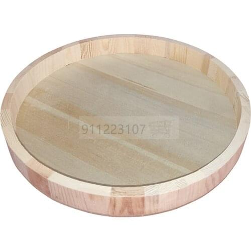 Free Shipping Round Wooden Tea Tray Serving Table Plate Snacks Food Storage Dishes Drink Platter for Hotel Home Serving Tray