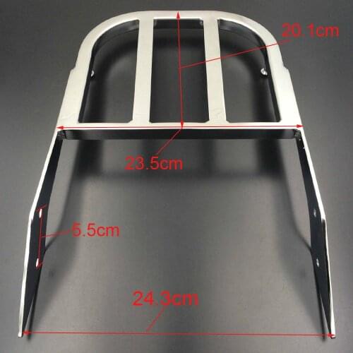Motorcycle Black Chrom Sissy Bar Luggage Rack For Yamaha V-Star 1100 2000-2009