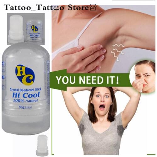 60g Crystal Deodorant Alum Stick Body Underarm Odor Remover Antiperspirant for Men and Women Men Deodorant Stick Undefined