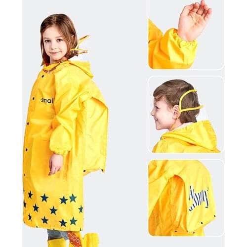 Children Raincoat Kids Cute Capa De Chuva Infantil Waterproof Child Rain coat Cover Poncho Rainwear raincoat with a schoolbag