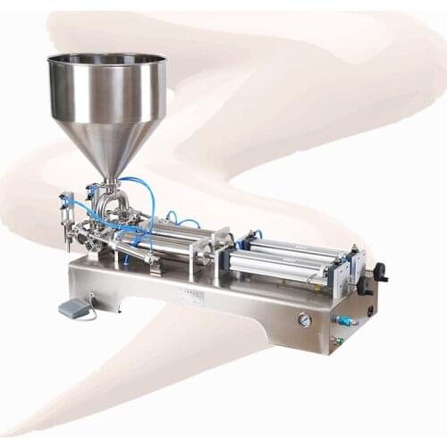 Double-head pneumatic paste liquid filling machine commercial semi-automatic quantitative filling machine