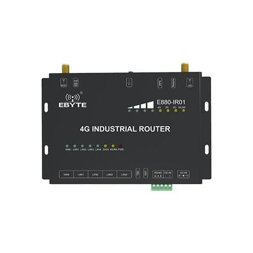 E880-IR01 Data Transmission Station AT command Ethernet WLAN LAN APN VPN RS485 Modbus 4G WIFI Industrial Router