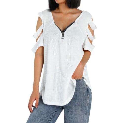 Women Loose Style T-shirt, Leopard Printed Pattern Short Sleeve V-neck Tops, Wine Red/ Grey/ Black/ White