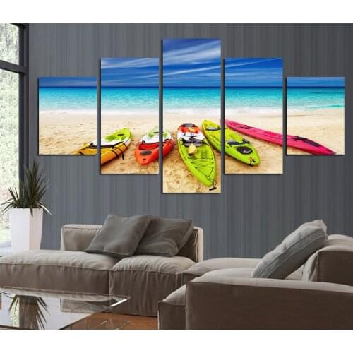 Mediterranean style canvas painting sea yacht scenery picture decorate the living room kitchen art wall free shipping FA138