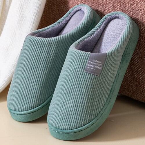 Classic Winter Warm Women home Slippers Comfort Antiskid Wear-Resistant House Slippers indoor Men Lovers Couples Bedroom 2021