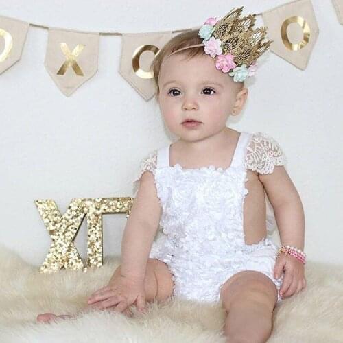 Fairy Baby Girls Lace Layered Bodysuit Infant Babies Girls Flower Jumpsuit White angel Floral Cake Backless Sunsuit Outfits