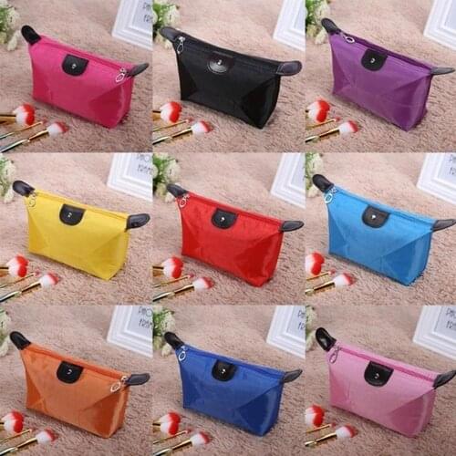 Fashion Practical Waterproof Cosmetic Handbag Zipper Makeup Case Tote Bag Toiletry Organizer Outdoor Travel Casual Storage Bag