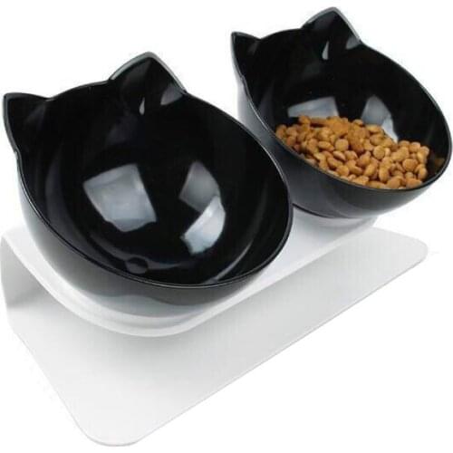 Non-slip Cat Bowls Double Bowls With Raised Stand Pet Food And Water Bowls For Cats Dogs Feeders Cat Bowl Pet Supplies
