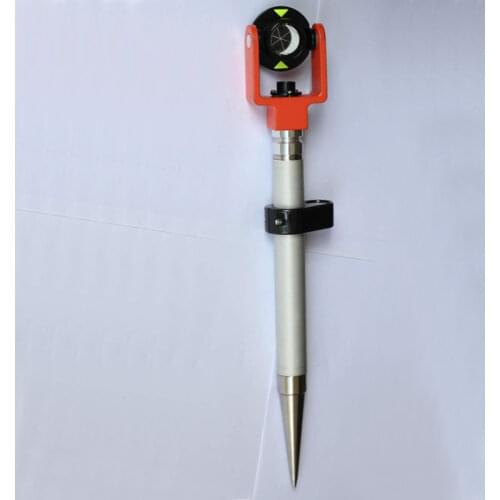 NEW SIDE BUBBLE MINI PRISM AND 11.8IN MINI POLE 5/8X11 THREAD FOR TOTAL STATION