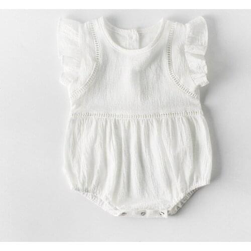New Baby romper And Child Uniform Clothes Lace Hollow Triangular Ha-jacket Climbing Wear Sleeveless Summer-style Hat