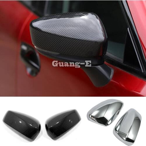 Car Back Rear View Rearview Side Door Mirror Cover Stick Trim Frame 2pcs For Mazda 3 Axela M3 2014 2015 2016 2017 2018 2019