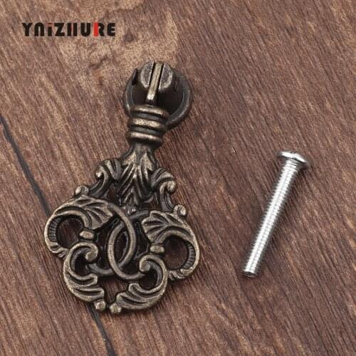 Antique Bronze Alloy Cabinet Knobs Pulls for Cabinets Single Hole Door Knob Wardrobe Drawer Closet Pull Handle