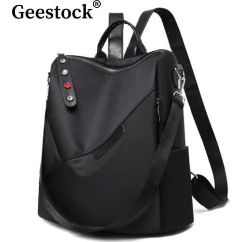 Geestock New Women Backpacks Fashion Multi-Occasion Leisure Ladies Backpack Oxford Waterproof and Anti-Theft Girl School Bag