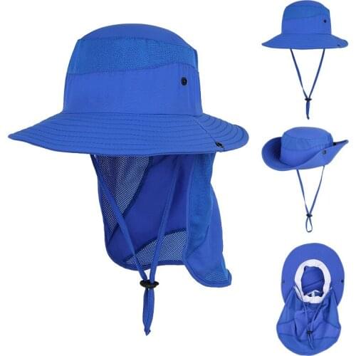 Foldable Fisherman Hat Kids Boy Girl Summer Outdoor Travel Sun Hat Adjustable Flap Cap Sunshade UV Protection Hiking Hats