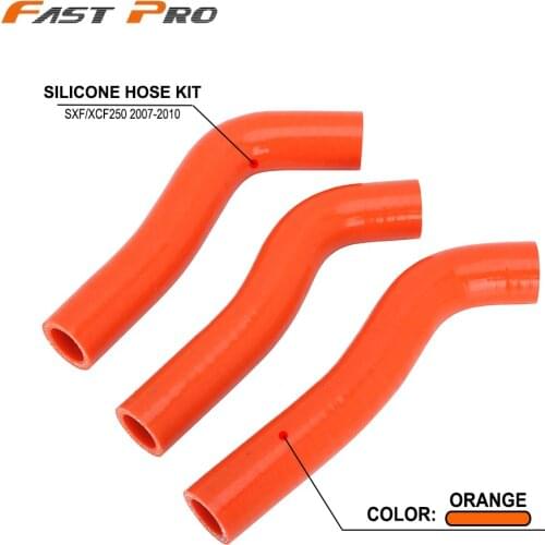 Silicone Radiator Coolant Hose For KTM SXF250 XCF250 07-10 Enduro Dirt Bike Racing Offroad Motorcycle Motocross
