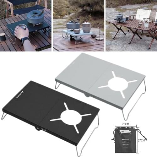 Outdoor Camping Table Heat Shield Gas Stove Stand Foldable Camping Stove Table For SOTO ST-310/ST330/CB-JCB /TRB250 Burners