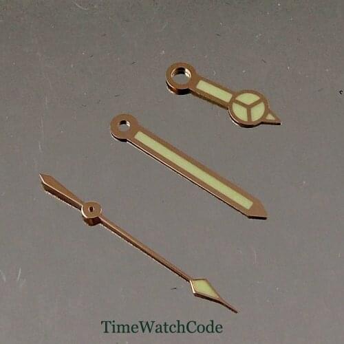 Rose golden watch hands parts fit for Miyota 8215 821A Mingzhu2813 automatic movement luminous wristwatch needles