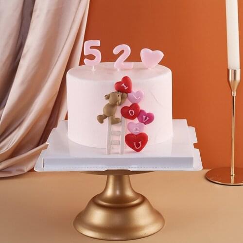 Cake Toppers Wedding Decoration Valentines Day Cake Plug-in Confession Cake Insert Pink Wedding Happy Birthday Party Supplies