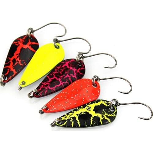 X-Fin 3cm 3g Fishing Tackle Metal Spoon Lure Sharp Hook Hard Sequins Lure Artificial Bait Freshwater Saltwater Spinner Spoons