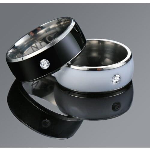 1PC Titanium Steel NFC Finger Ring With Chip Smart Wearable Connect Smartphone Multifunctional Waterproof Intelligent Technology