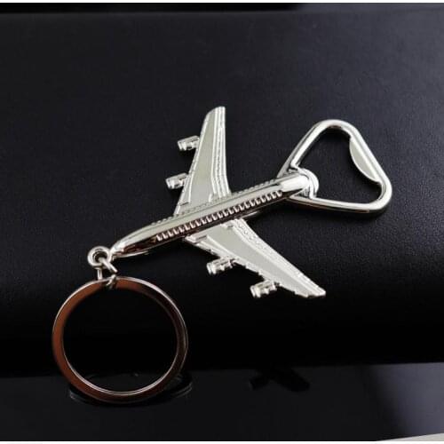 100pcs High Grade Helicopter Airliner Combat Aircraft Airplane Keychain Beer Bottle Opener Keyring Party Favor lin4959